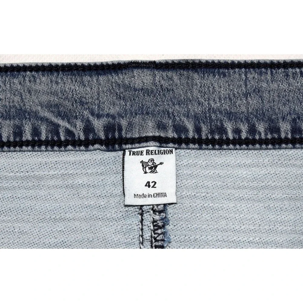 True‎ Religion Geno Relaxed Slim Moto Men's Shorts Size 42 Thrashed Distressed